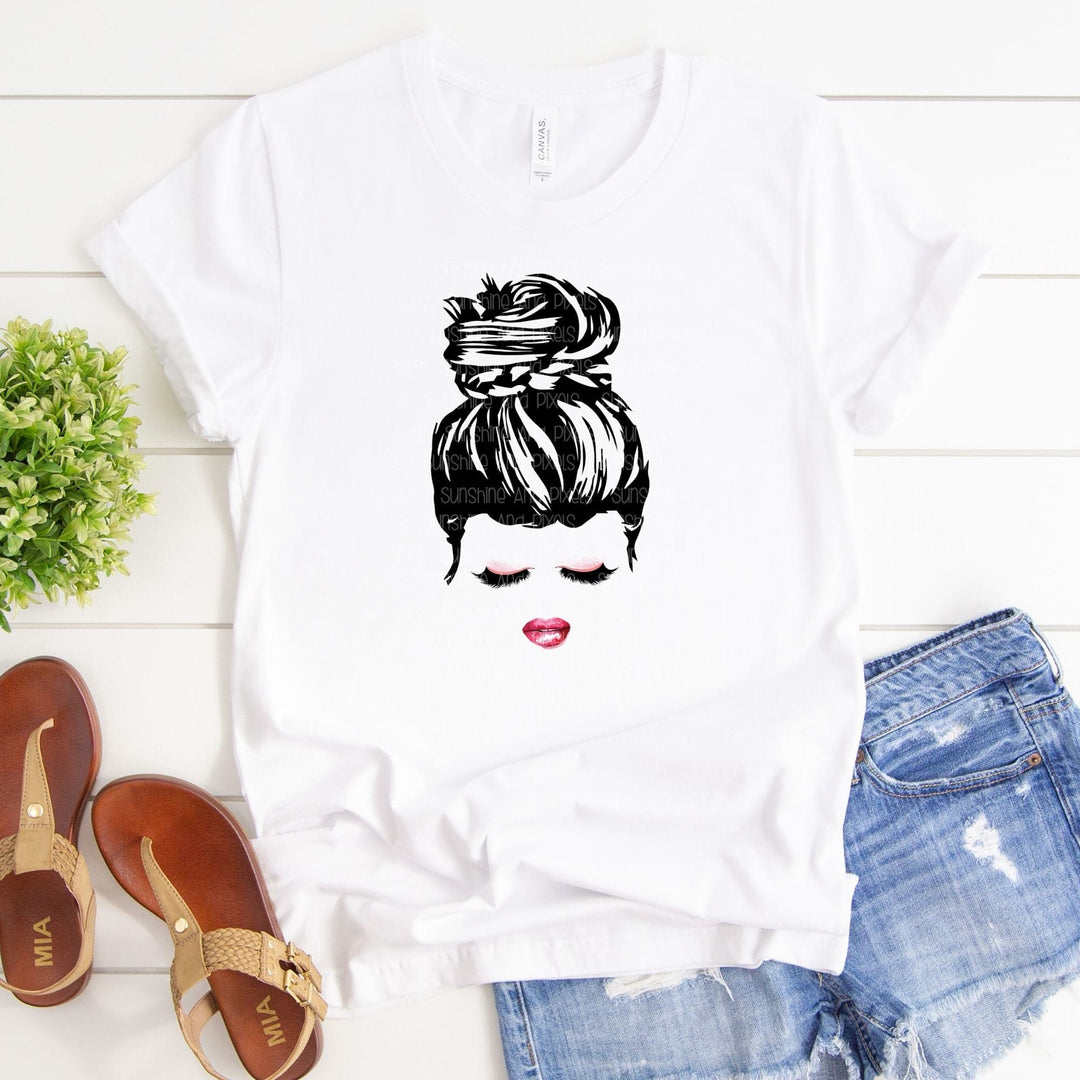 Messy Bun Beauty (Sublimation -OR- DTF Print)
