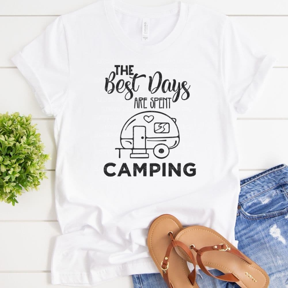 The best days are spent camping (Sublimation -OR- DTF/Digi Print) - Sublimation