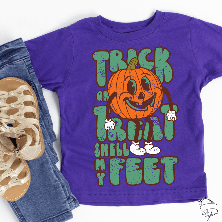 Trick or Treat Smell My Feet-distressed (Sublimation -OR- DTF/Digi Print) -